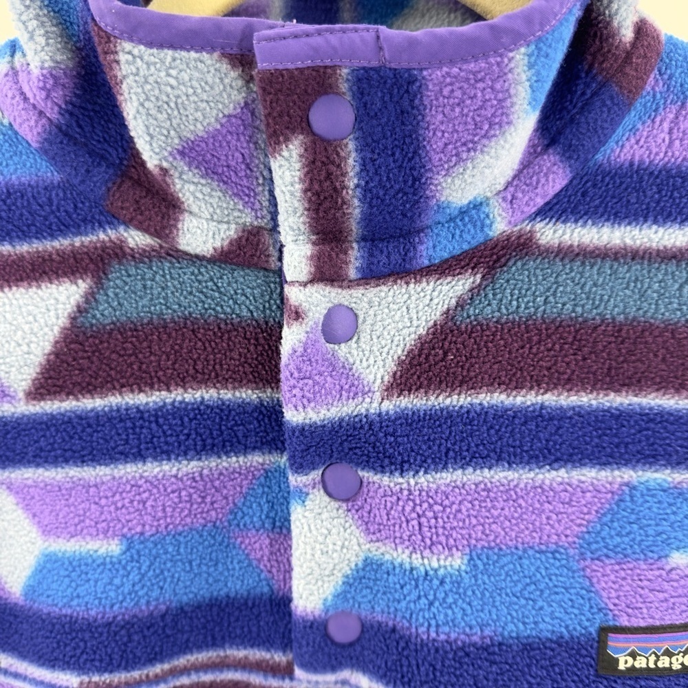 Patagonia Fleece Womens Medium Synchilla Snap T Aztec Southwest Gorp Colorful - Picture 4 of 10